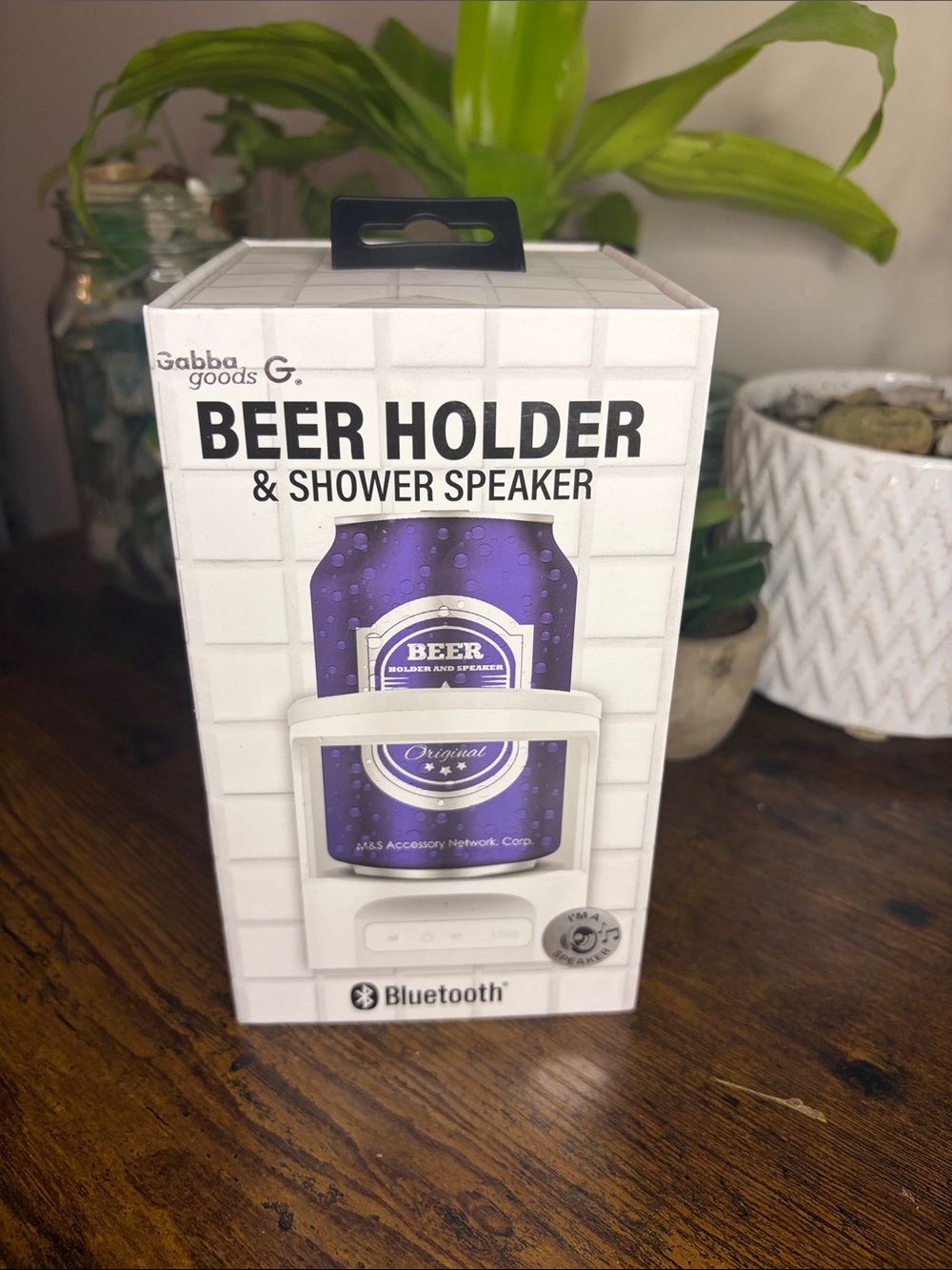 Gabba Goods Purple Beer Holder & Shower Bluetooth Speaker
